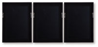 Jossletts - Wall Art Set (Set of 3) - Orange / Black / Ivory