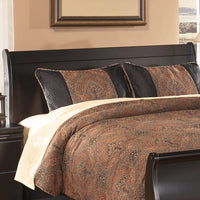 Huey Vineyard - Queen Sleigh Headboard - Black