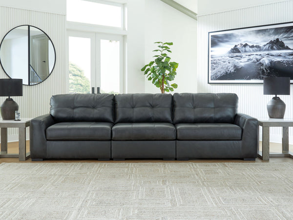 Brindley Pier - 3-Piece Sectional Sofa - Fog - Schleider Furniture & Mattress Company 