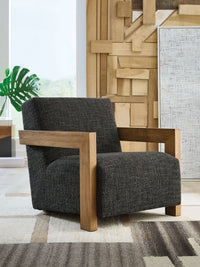 Dorney - Accent Chair - Charcoal / Brown