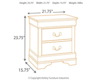 Alisdair - Two Drawer Night Stand - Reddish Brown