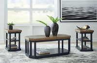 Landocken - Occasional Table Set (Set of 3) - Brown / Blue