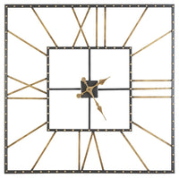 Thames - Wall Clock - Black / Gold Finish
