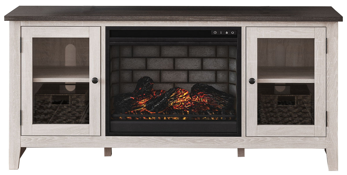 Dorrinson - TV Stand With Fireplace Insert
