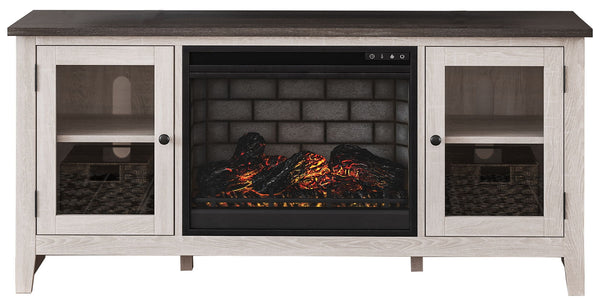 Dorrinson - TV Stand With Fireplace Insert