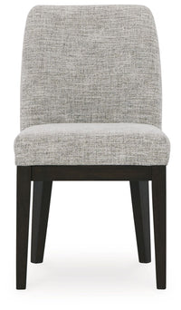 Burkhaus - Dining UPH Side Chair (Set of 2) - Beige / Dark Brown