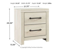 Cambeck - Two Drawer Night Stand - Whitewash