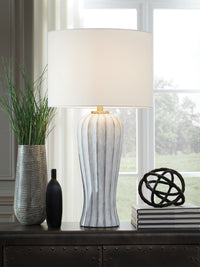 Lanwell - Poly Table Lamp - Antique Gray