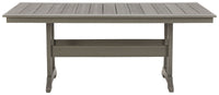 Visola - RECT Dining Table w/Umb OPT - Gray
