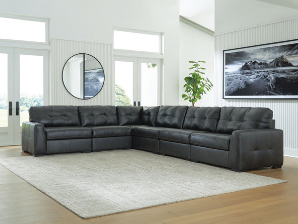 Brindley Pier - 6-Piece Sectional - Fog - Schleider Furniture & Mattress Company 