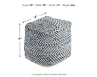Chevron - Pouf - Blue