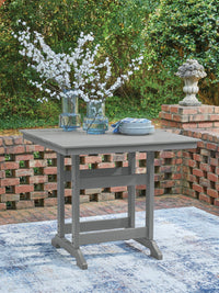 Sanctuary Beach - Square Counter Table With Umbrella Option - Dark Gray