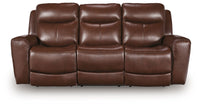 Bexhurst - 2 Pc. - Power Reclining Sofa And Loveseat - Mahogany - Schleider Furniture & Mattress Company 