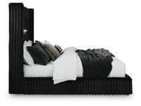 Tayleena - Upholstered Bed With Fireplace And Wireless Audio