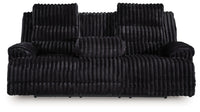 Rhine Falls - Reclining Power Sofa With Drop Down Table - Onyx