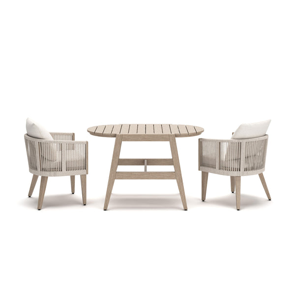 Ivory Vine - Chairs With Cushion / Table Set (Set of 3) - Beige