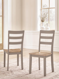 Harperfeld - Dining Room Side Chair (Set of 2) - Natural / Gray