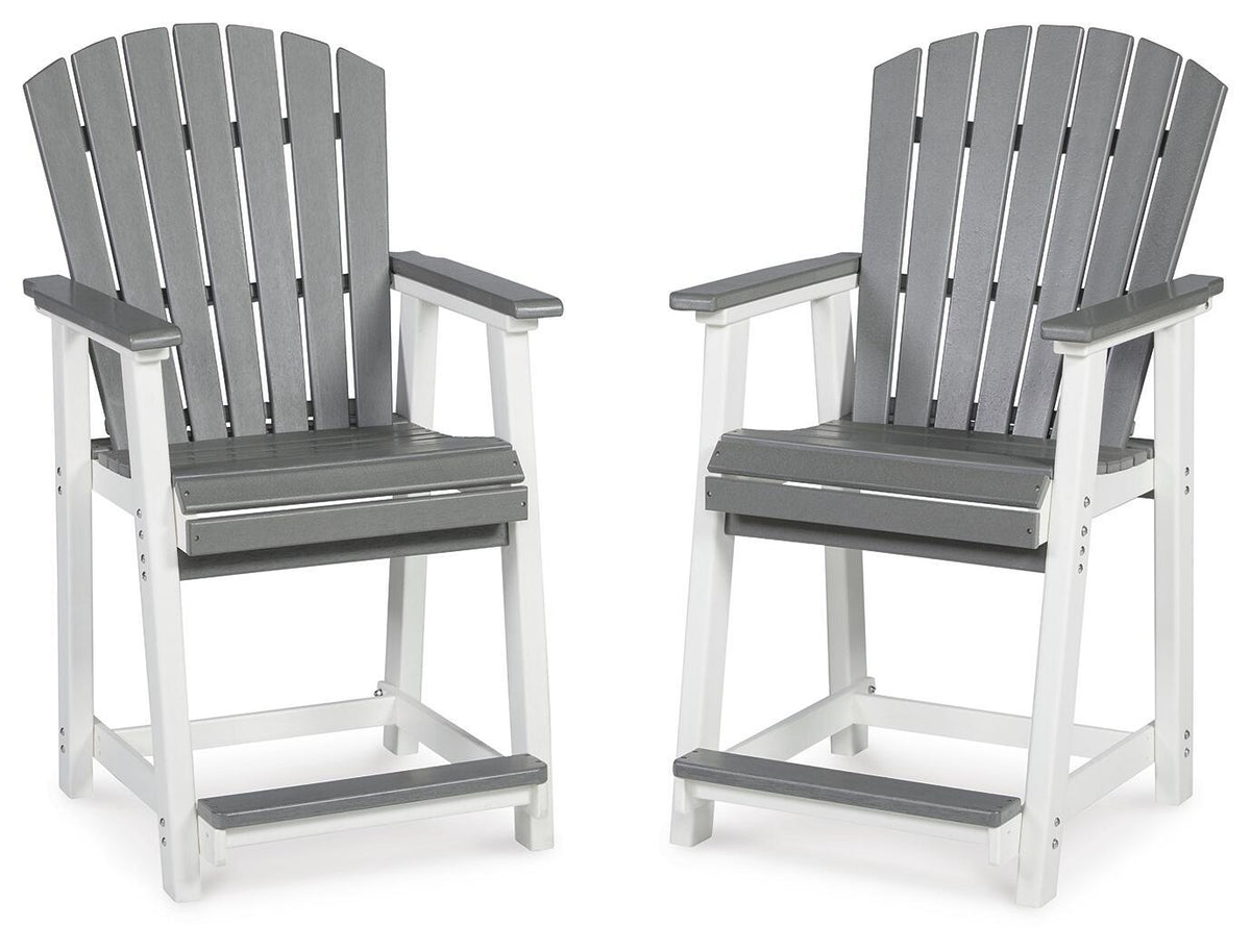 Transville - Barstool (Set of 2) - Gray / White