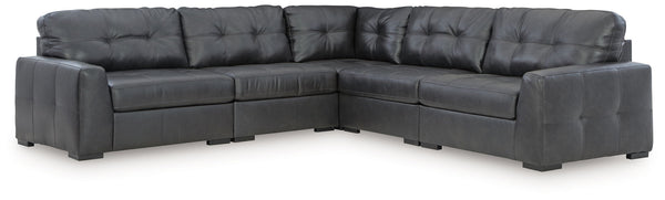 Brindley Pier - 5-Piece Sectional - Fog - Schleider Furniture & Mattress Company 