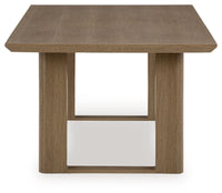 Serene Bay - Rectangular Dining Table With Umbrella Option - Dark Brown