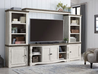 Havalance - 4 Pc. - Entertainment Center - 67" TV Stand - Brown / Beige