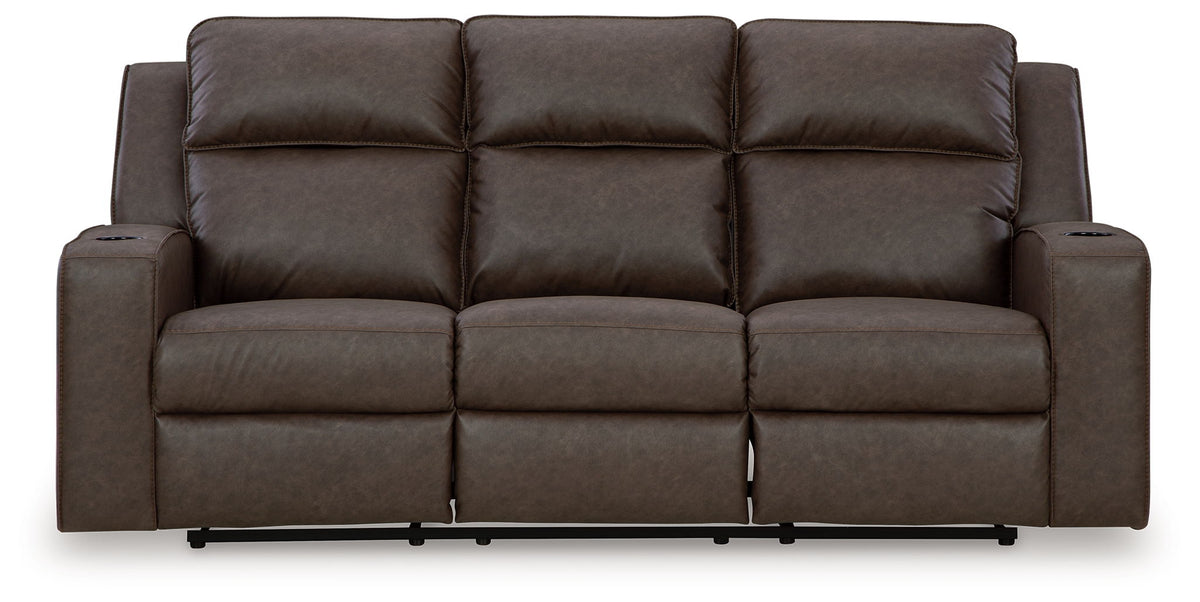 Lavenhorne - Rec Sofa W/Drop Down Table - Granite