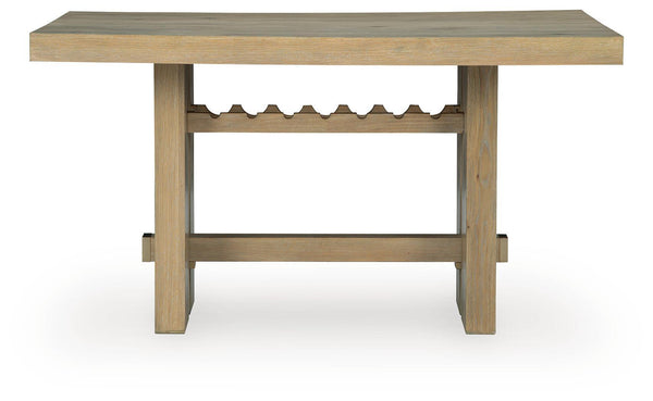 Lasinger - Rectangular Dining Room Counter Table - Light Brown