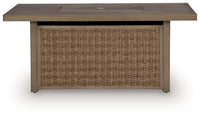Laguna Heights - Rectangular Fire Pit Table - Beige