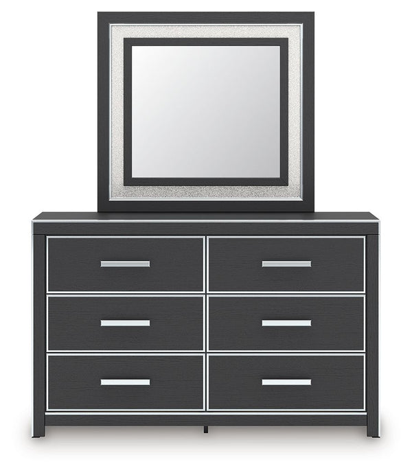 Zuraleus - 4 Pc. - Queen Upholstered Bed With Roll Slats, Dresser, Mirror And Nightstand - Black