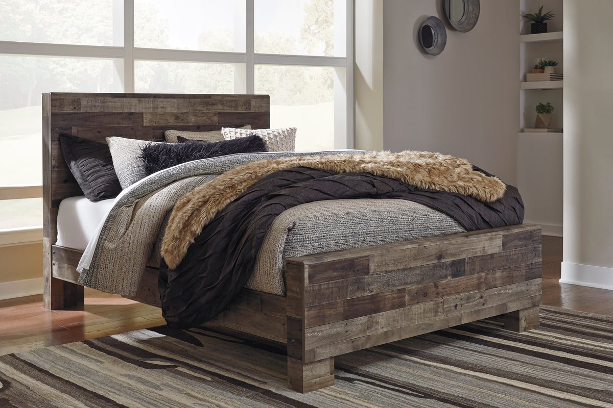 Derekson Queen Panel Bed - Multi Gray B200,57,54,96