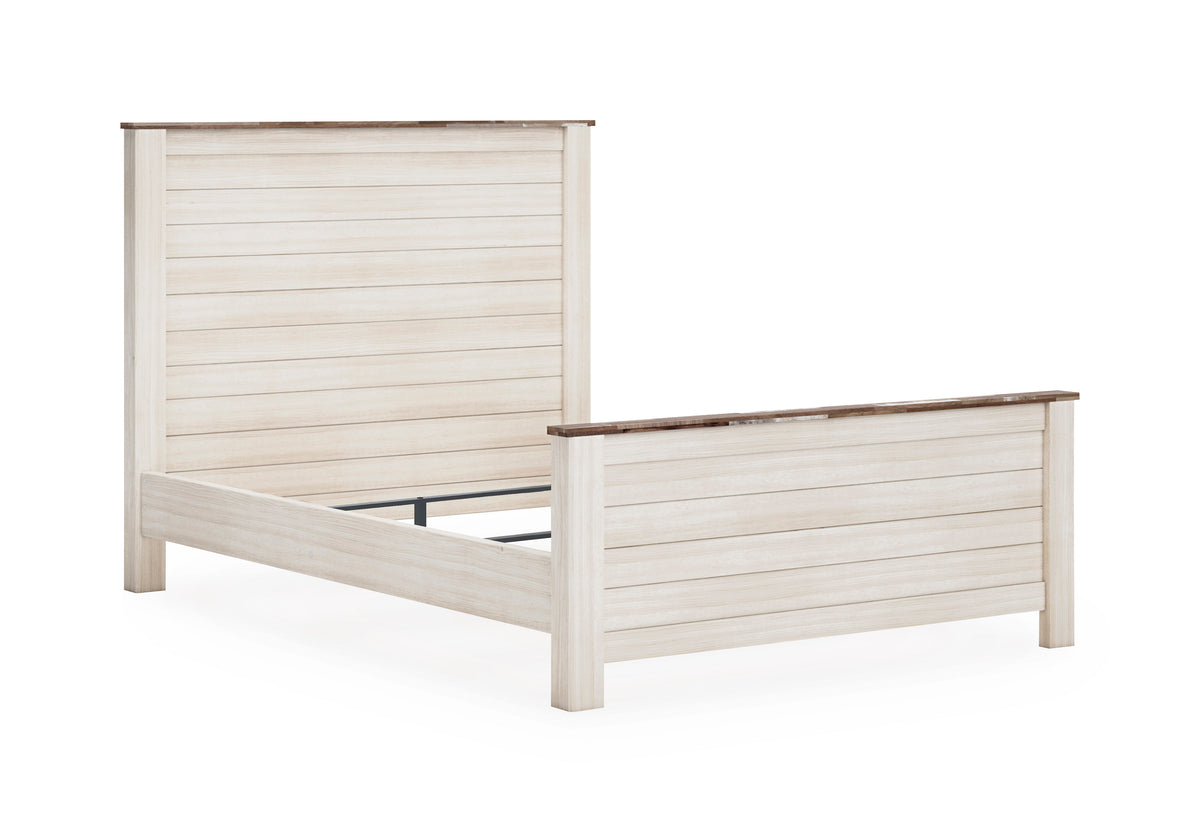 Willowton Queen Panel Bed - Whitewash, B267-57,54,98