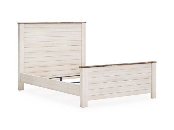 Willowton Queen Panel Bed - Whitewash, B267-57,54,98