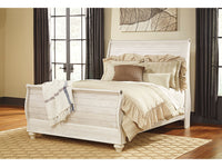 Willowton Queen Sleigh Headboard Only - Whitewash B267-77