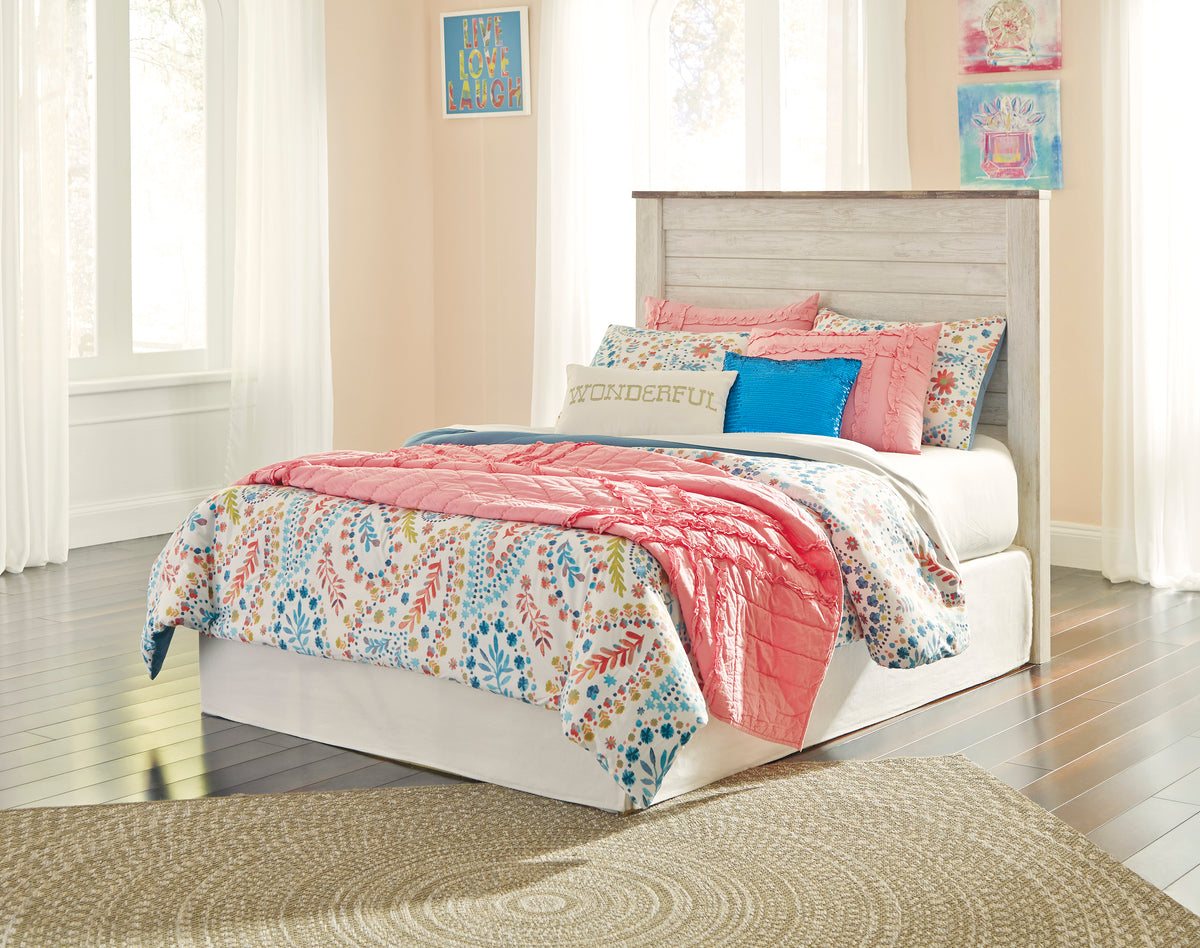 Willowton Full Panel Headboard Only - Whitewash B267-87