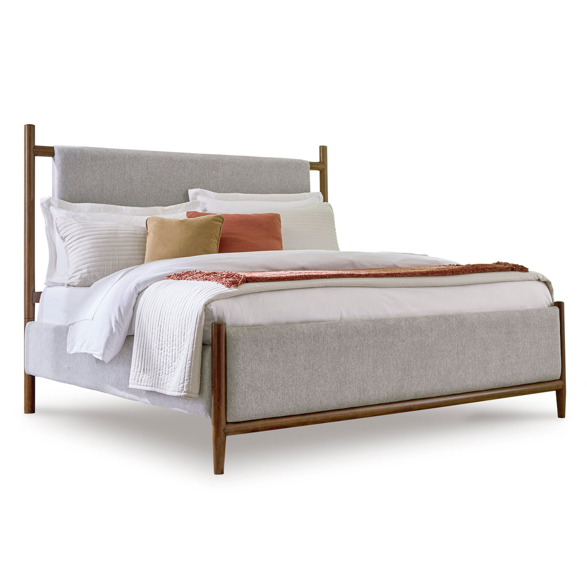 Lyncott Queen Upholstered Bed - Grey Brown B615-81,97