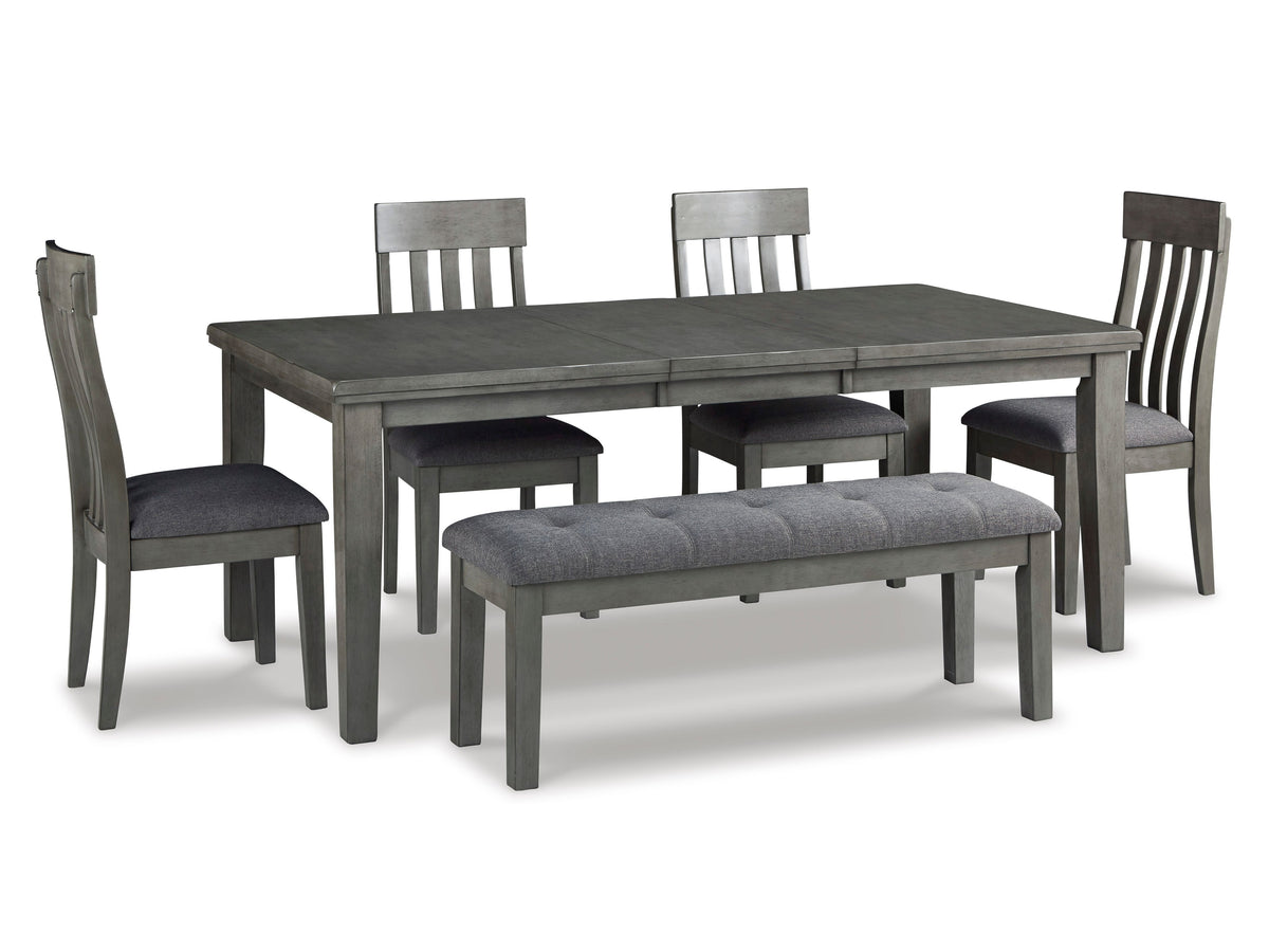 Hallanden Dining Room Rectangular Extension Table - Antique Gray D589-35