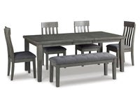 Hallanden Dining Room Rectangular Extension Table - Antique Gray D589-35