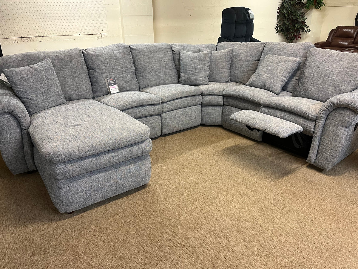 Clearance Save $3060!  Devon 4-Piece Sectional - Indigo - Schleider Furniture & Mattress Company 