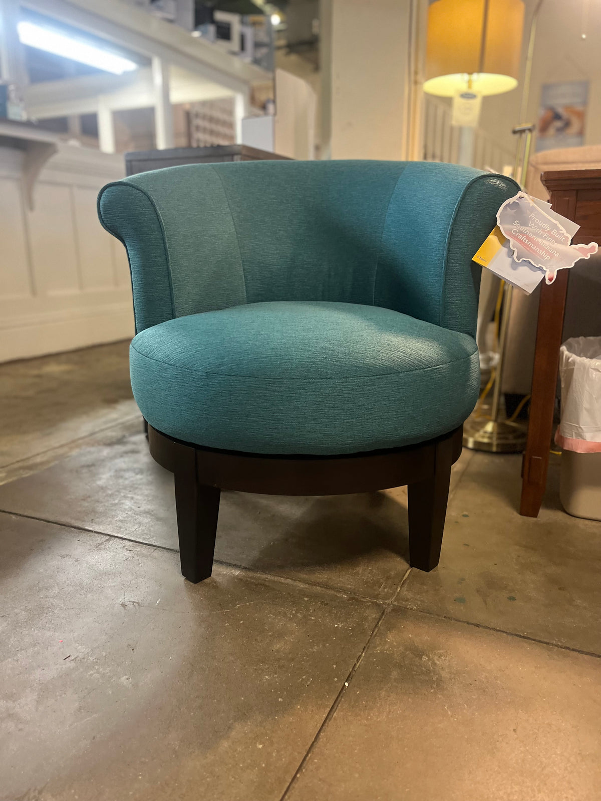 Attica Swivel Chair - Peacock