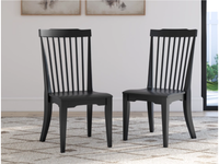 Brenkerton Dining Room Side Chair (Pair) - French Black PCD591-01 - Schleider Furniture & Mattress Company 