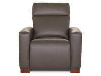 Acadia Leather Power Reclining Chair w/Headrest- Chestnut 81U811-LB206376 - Schleider Furniture & Mattress Company 