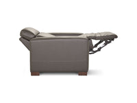 Acadia Leather Power Reclining Chair w/Headrest- Chestnut 81U811-LB206376 - Schleider Furniture & Mattress Company 