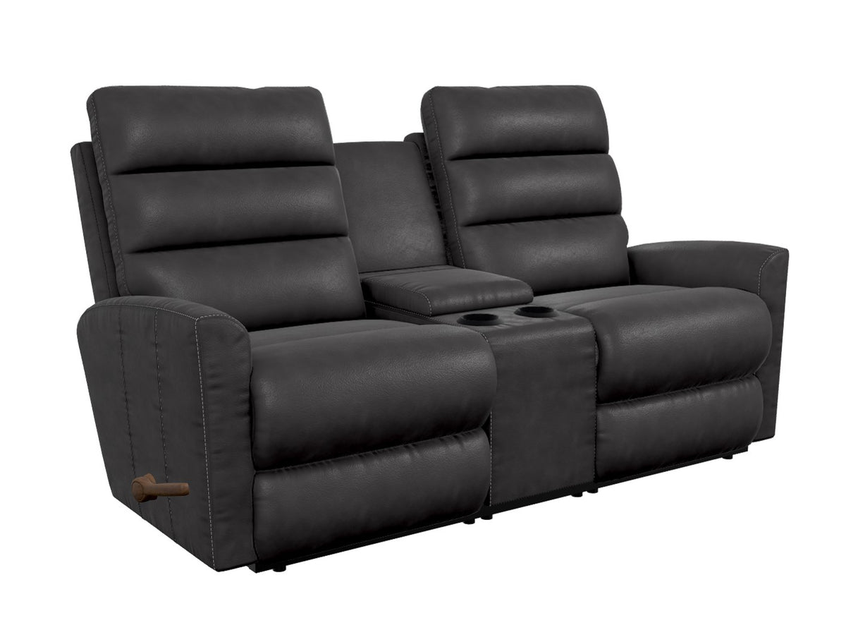 LIAM LEATHER MATCH CONSOLE LOVESEAT 390786-LB184978