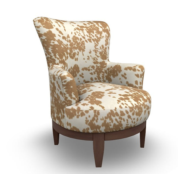 JUSTINE SWIVEL BARREL CHAIR - "PALOMINO" 2968DW-26379