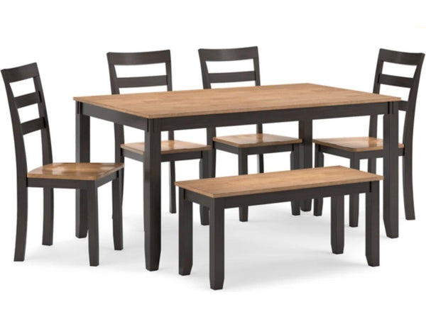 GESTHAVEN 6 PC RECTANGULAR DINING SET - Schleider Furniture & Mattress Company 