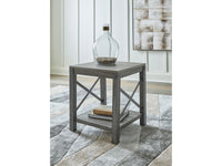 Freedan Square End Table - Grey T175-2