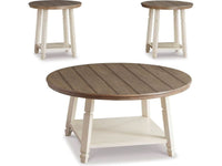Bolanbrook Occasional Table Set (3) - White/Brown T377-13