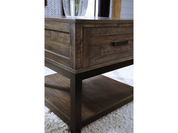 Johurst Rectangular End Table - Greyish Brown T444-3 - Schleider Furniture & Mattress Company 
