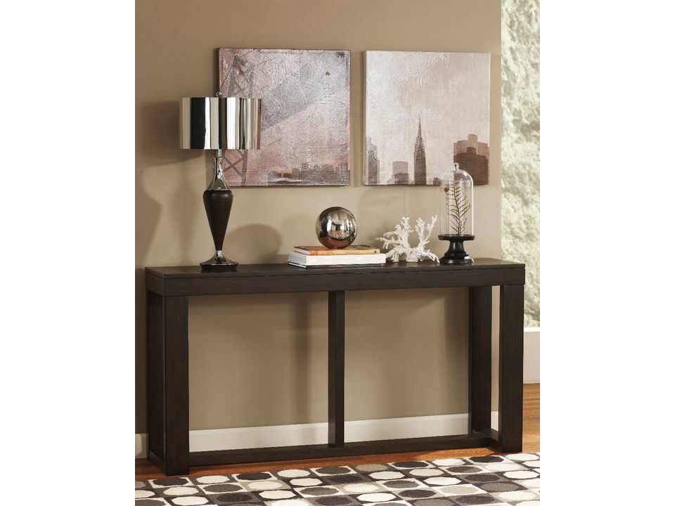 Watson Sofa Table - Dark Brown T481-4 - Schleider Furniture & Mattress Company 