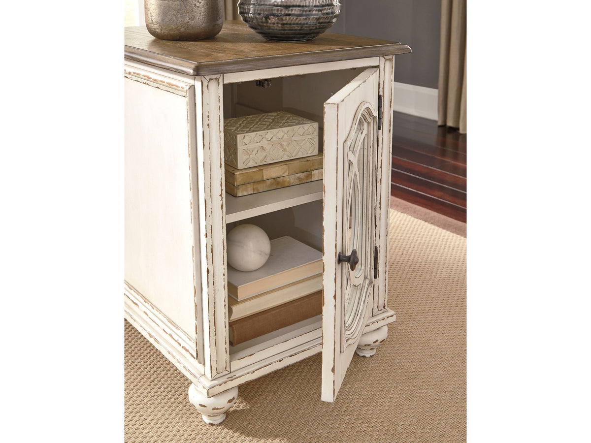 Realyn Storage End Table - Antique White T743-7